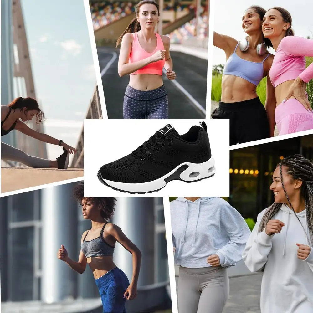 Women Breathable Sneakers Breathable Training Shoes Women Training Shoes Tennis Shoes Outdoor Sports Footwear Air Cushion