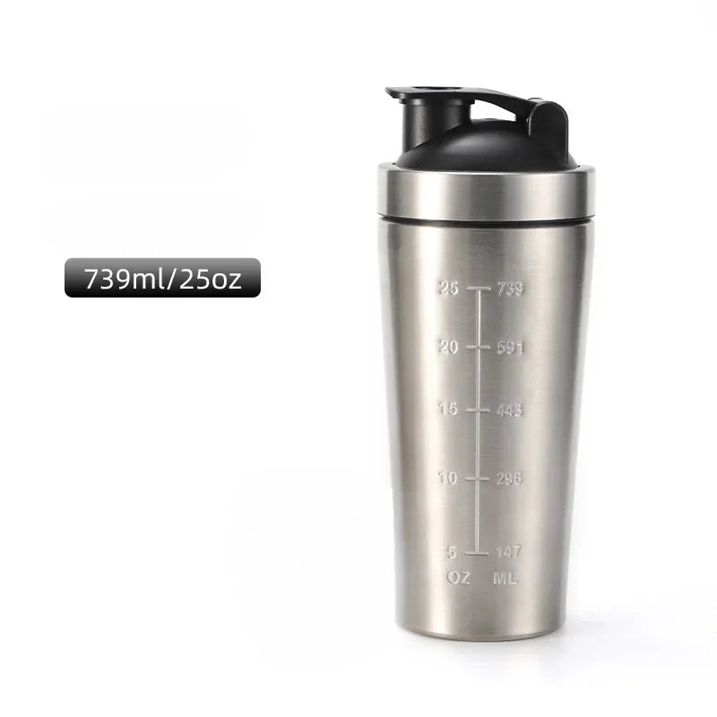 Stainless Steel Cup Vacuum Mixer Outdoor Drink Kettle Detachable Double Layer Shaker Water Bottle