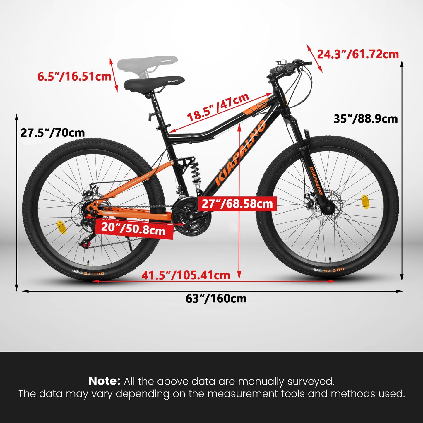 26-inch Aluminum Frame Twin Shock 21-speed Unisex Mountain Trail Bike