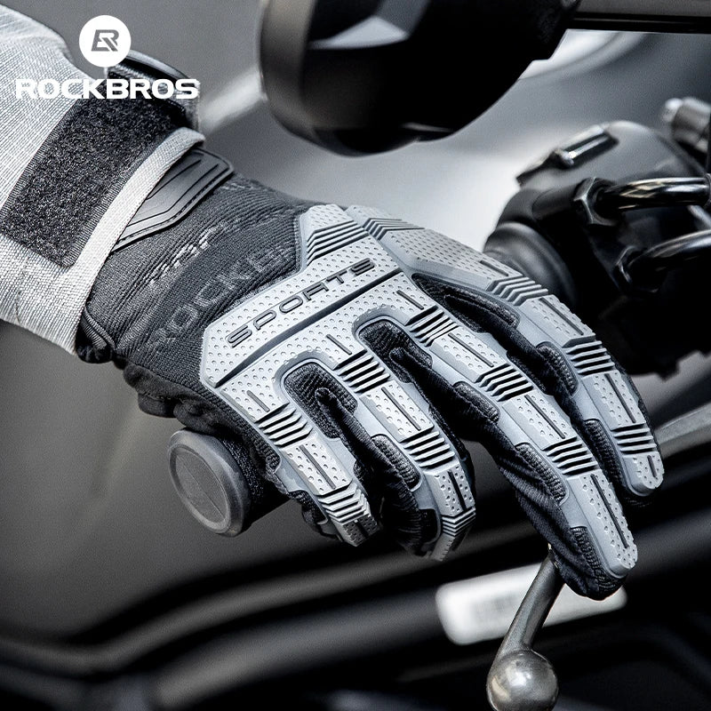 ROCKBROS Cycling Gloves Thickened Pad Shockproof Breathable GEL Warmer Full Finger