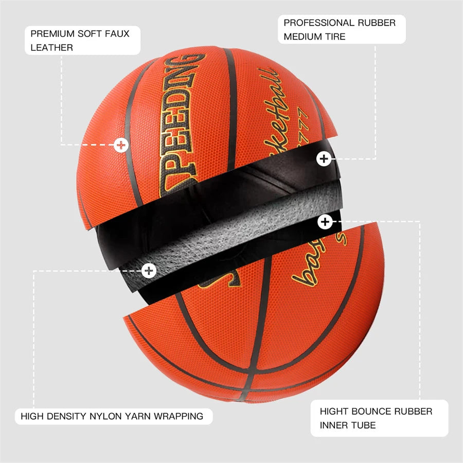 Professional Basketball Ball PU Non-slip Basketballs Standard Ball