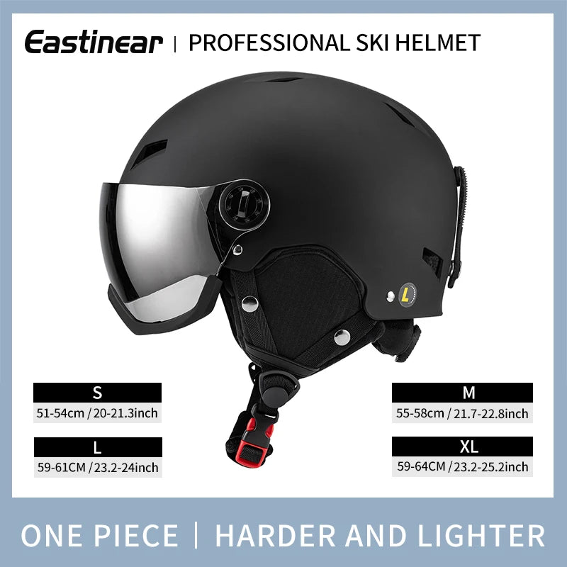 Eastinear's New Lightweight All-in-one Goggles Ski Helmet Men's and Women's Children's