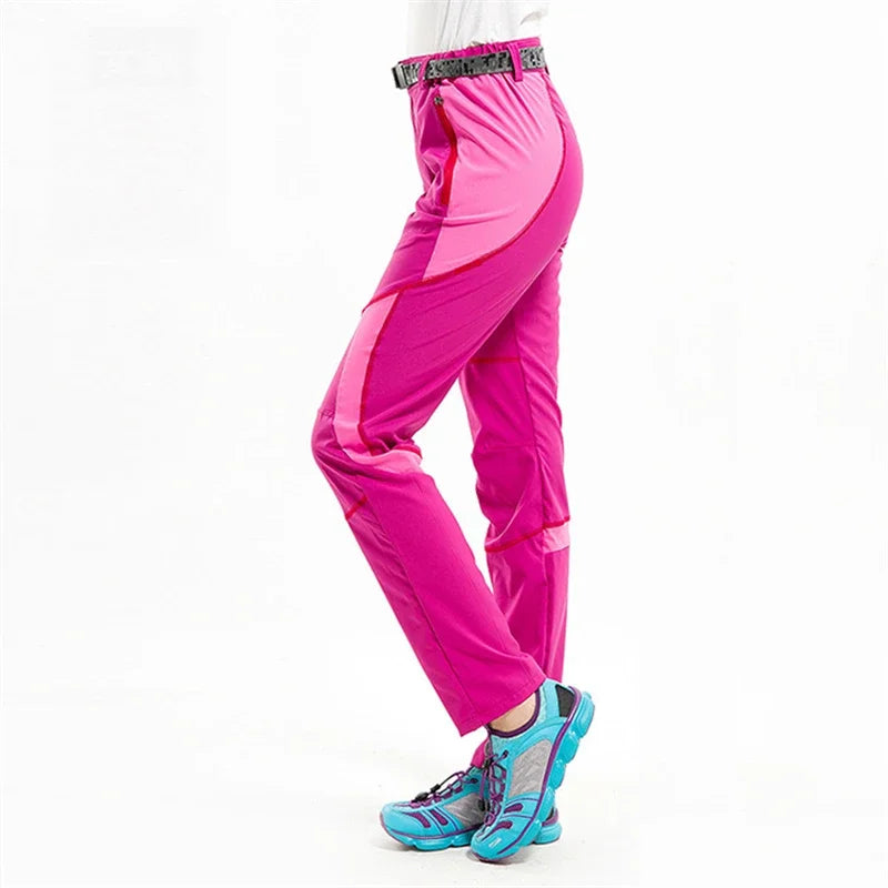 Summer Thin Quick Dry Pants Women Breathable Sports Outdoor Camping Climbing Trekking Hiking Pants Stretch Trousers