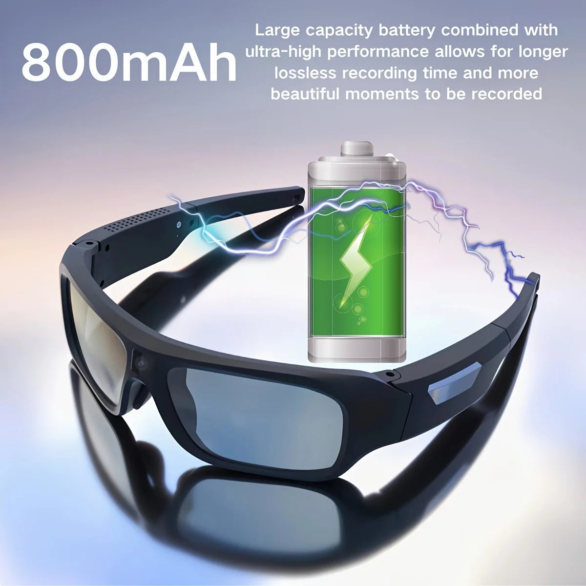 4K Video Glasses HD Smart Glasses Sports Outdoor 2hour Video Recording Time