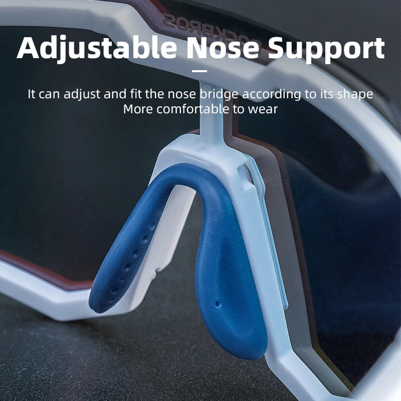 ROCKBROS Polarized Photochromic Bike Glasses Outdoor UV400 Bicycle Eyewear
