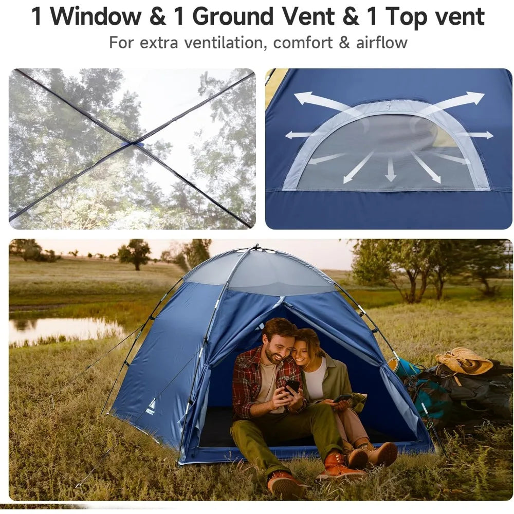 2 Person Backpacking Tent, Easy Setup Dome Tent, Lightweight Portable