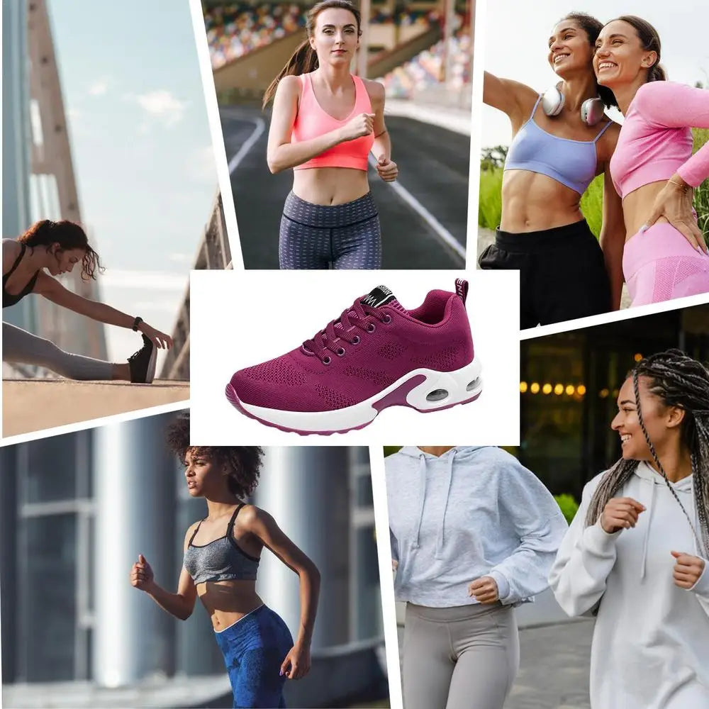 Women Breathable Sneakers Breathable Training Shoes Women Training Shoes Tennis Shoes Outdoor Sports Footwear Air Cushion
