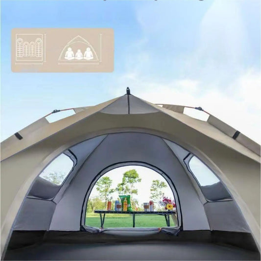 Outdoor shelter Sunshade Self-driving Travel Camping Tent Two doors and two windows