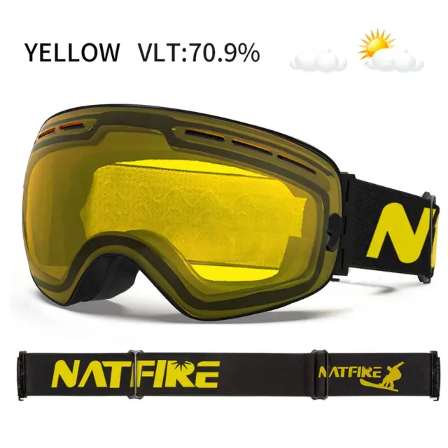 Ski Goggles Double Layers Anti-fog UV400
