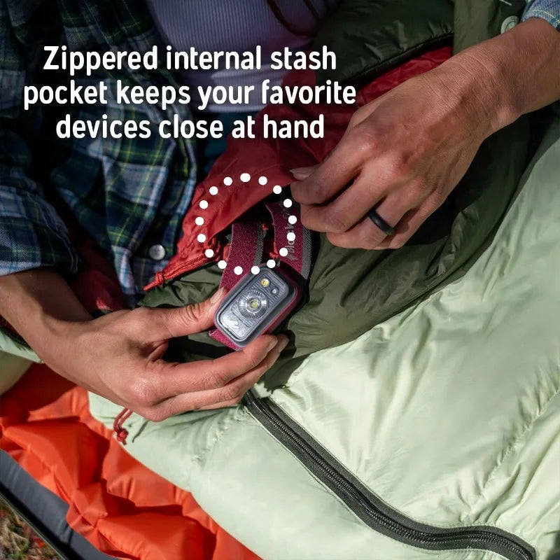 Kelty Cosmic 20 Down Mummy Sleeping Bag for Backpacking, Campers, 550 Fill Power, Recycled Fabrics with PFAS-Free DWR