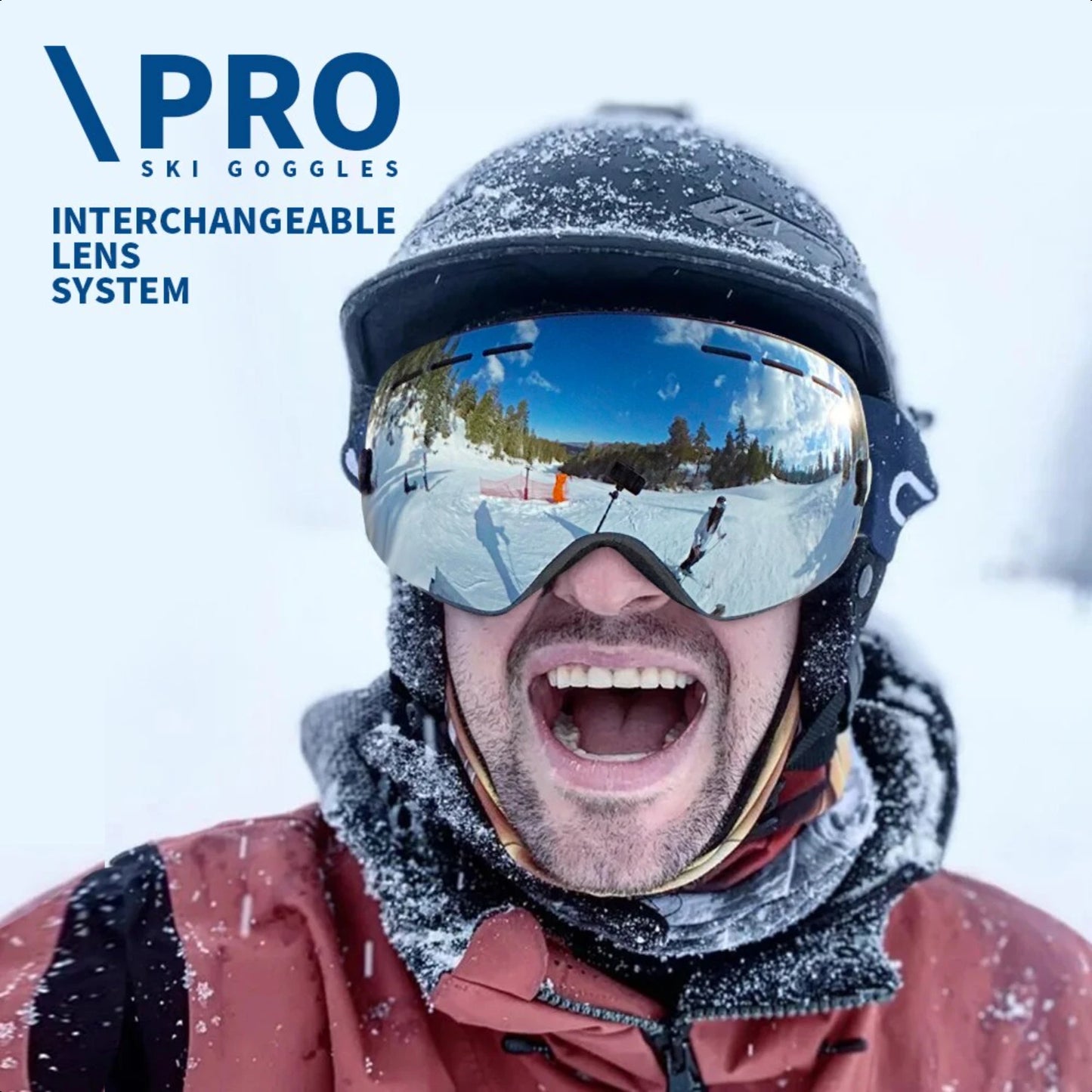 Ski Goggles Double Layers Anti-fog UV400