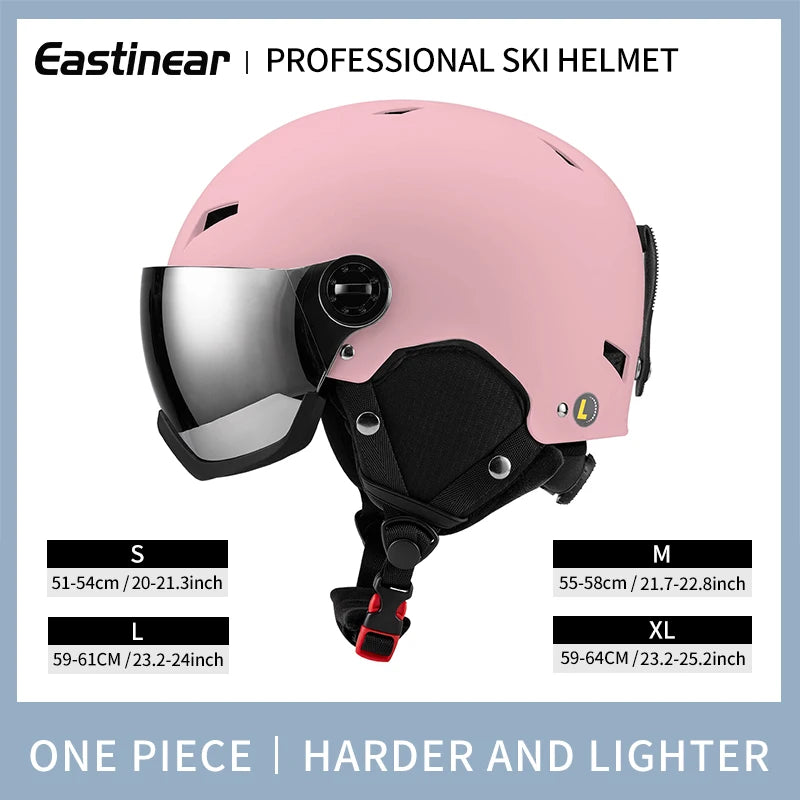 Eastinear's New Lightweight All-in-one Goggles Ski Helmet Men's and Women's Children's