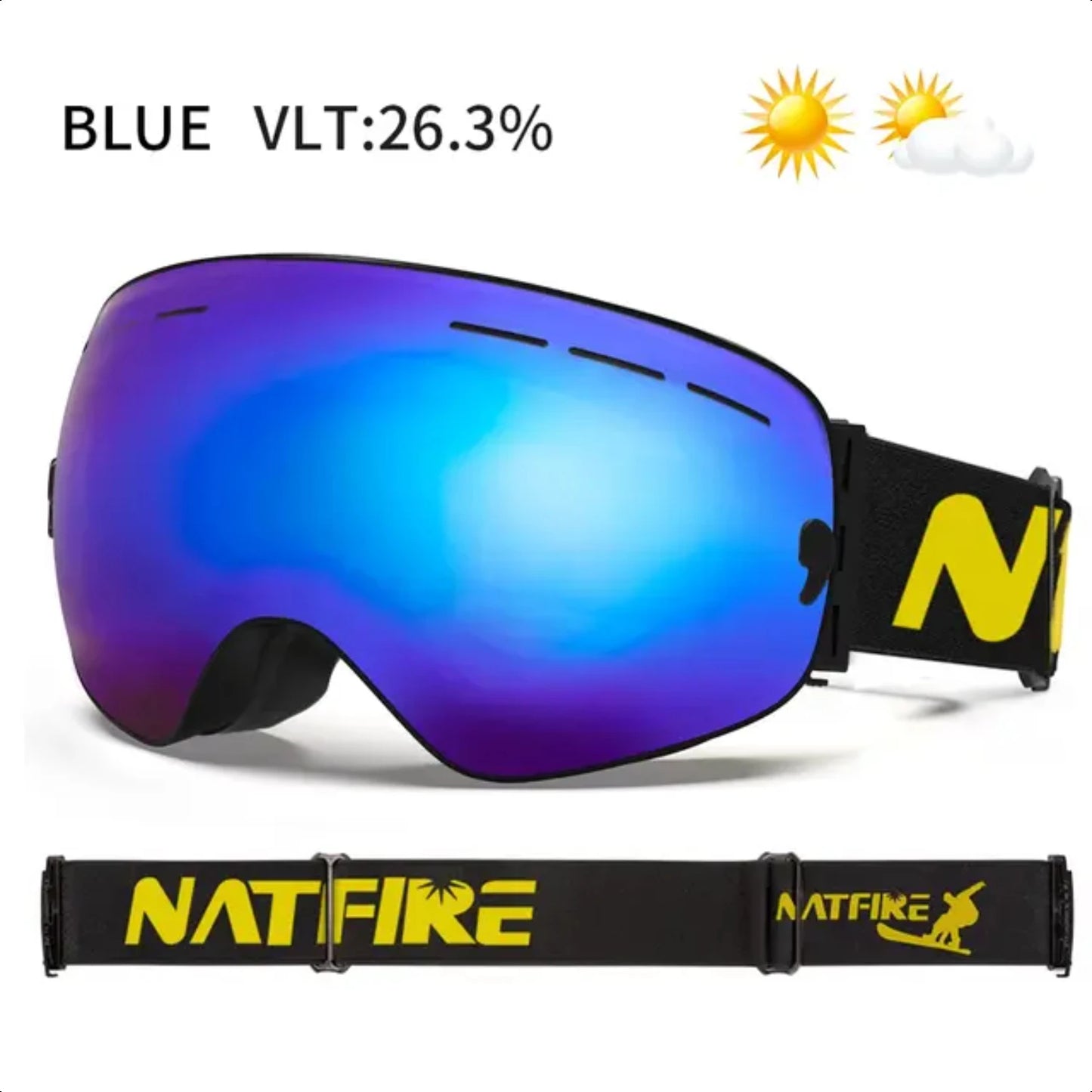 Ski Goggles Double Layers Anti-fog UV400