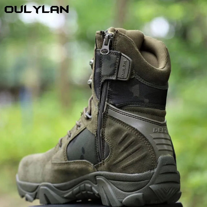 Climbing Outdoor Mens Work Safety Boots Camouflage Desert Boots  Outdoor Hiking Boots