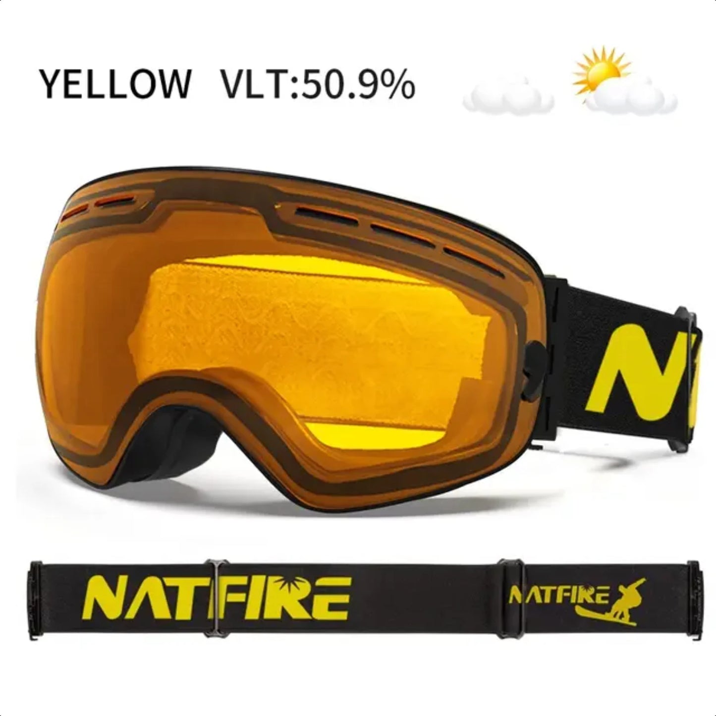 Ski Goggles Double Layers Anti-fog UV400