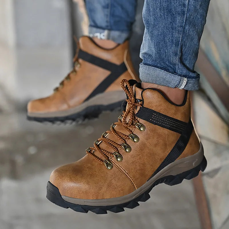 Work Boots Indestructible Safety Shoes Men Steel Cap Puncture-Proof