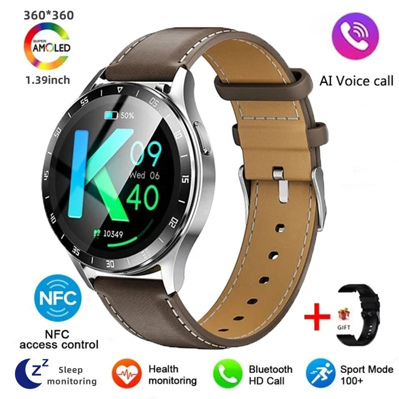 2024 New Bluetooth Call Smart Watch High end Men's Multi sport Mode NFCIP67 Waterproof Fitness Smart Electronic Watch