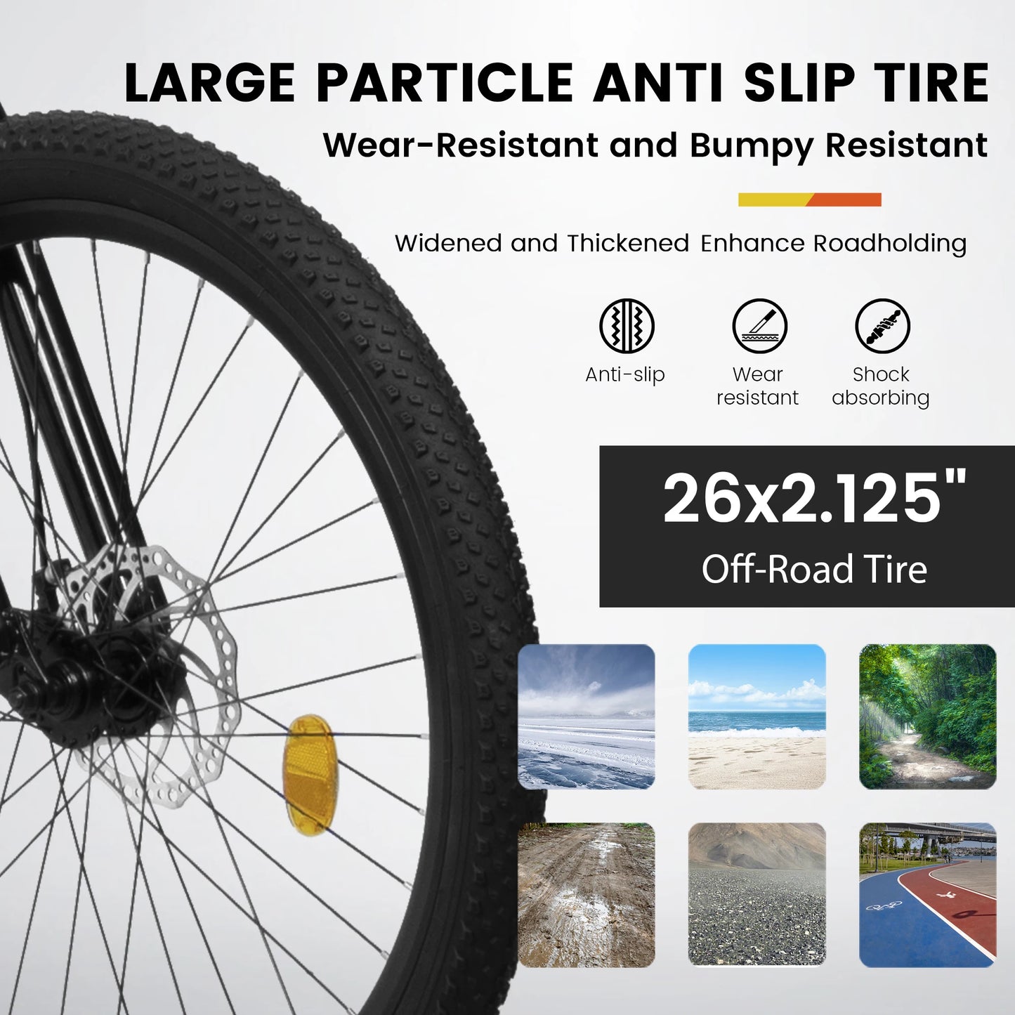 26-inch Aluminum Frame Twin Shock 21-speed Unisex Mountain Trail Bike