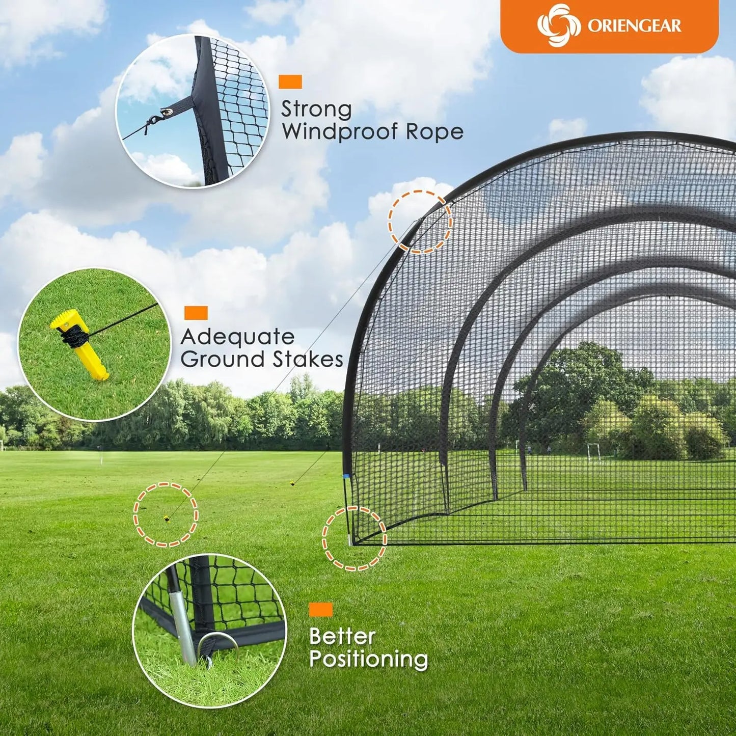 Baseball Cage for Backyard, Baseball Training Equipment Netting