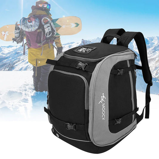 65L Ski Boot Backpack Large Capacity Oxford Cloth Helmet Clothing Rucksack Boots Helmet Clothing Storage Bag for Hiking Climbing