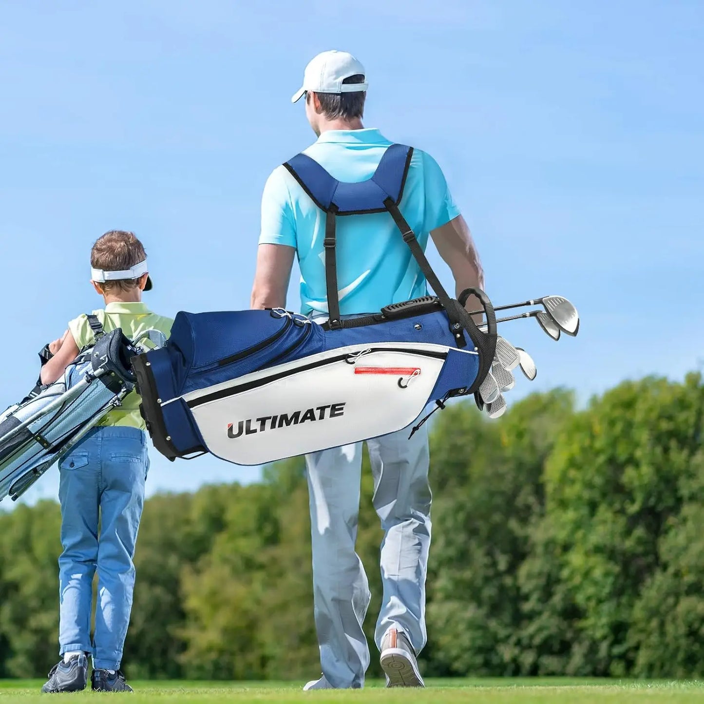 9/10 Pieces Men's Complete Golf Clubs Set Right Hand, Includes 460cc Alloy #1 Driver & #3 Fairway Wood & #4 Hybrid