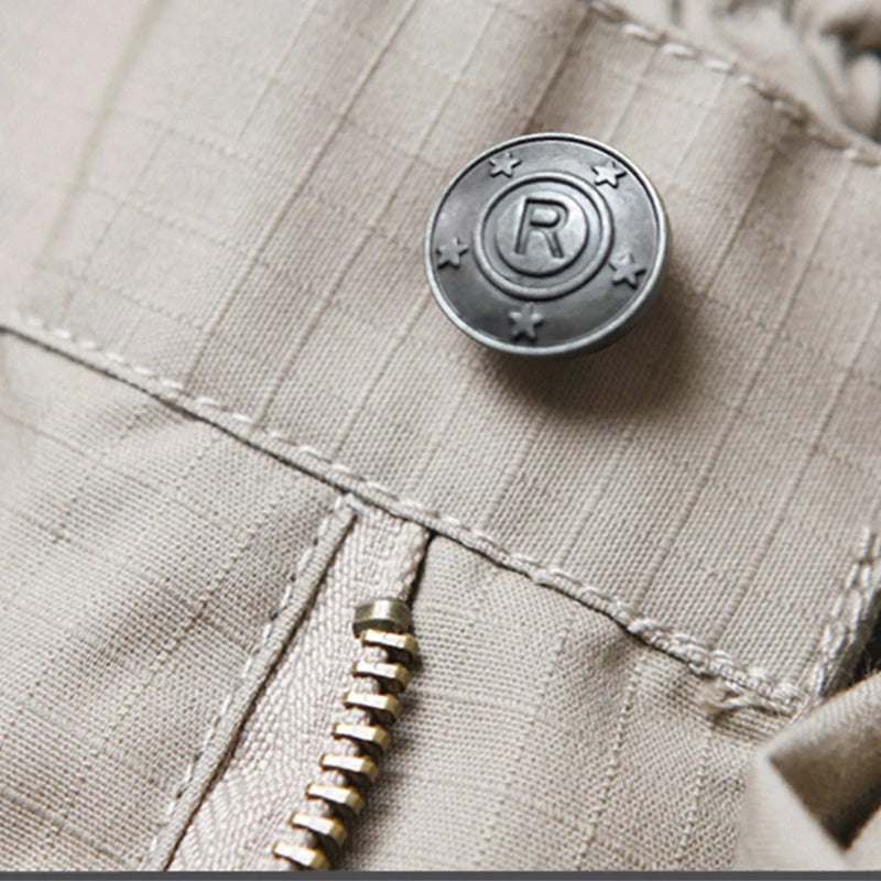 Mens Waterproof Cargo Pants Elastic Multiple Pocket Trousers Outdoor Hiking Pants