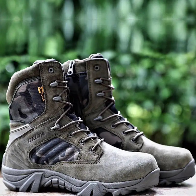 Climbing Outdoor Mens Work Safety Boots Camouflage Desert Boots  Outdoor Hiking Boots