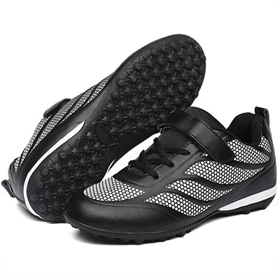 Size 28 29 Children Hook Loop Soccer Shoes  Artificial Grass Outdoor Competition Football Shoes