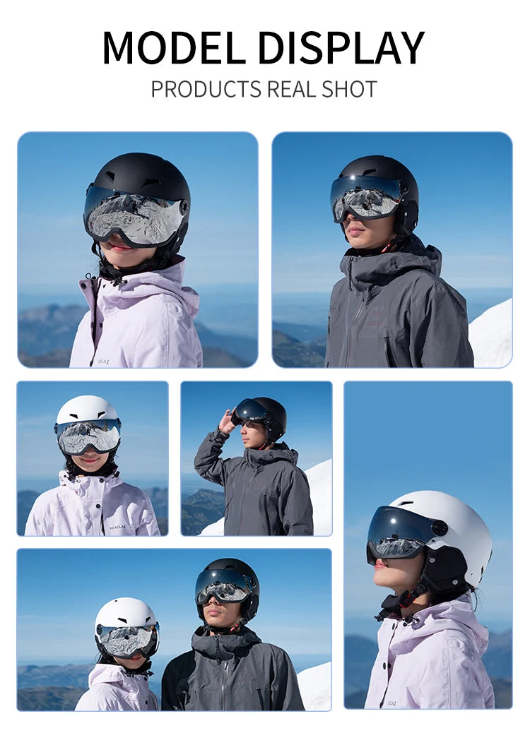 Eastinear's New Lightweight All-in-one Goggles Ski Helmet Men's and Women's Children's