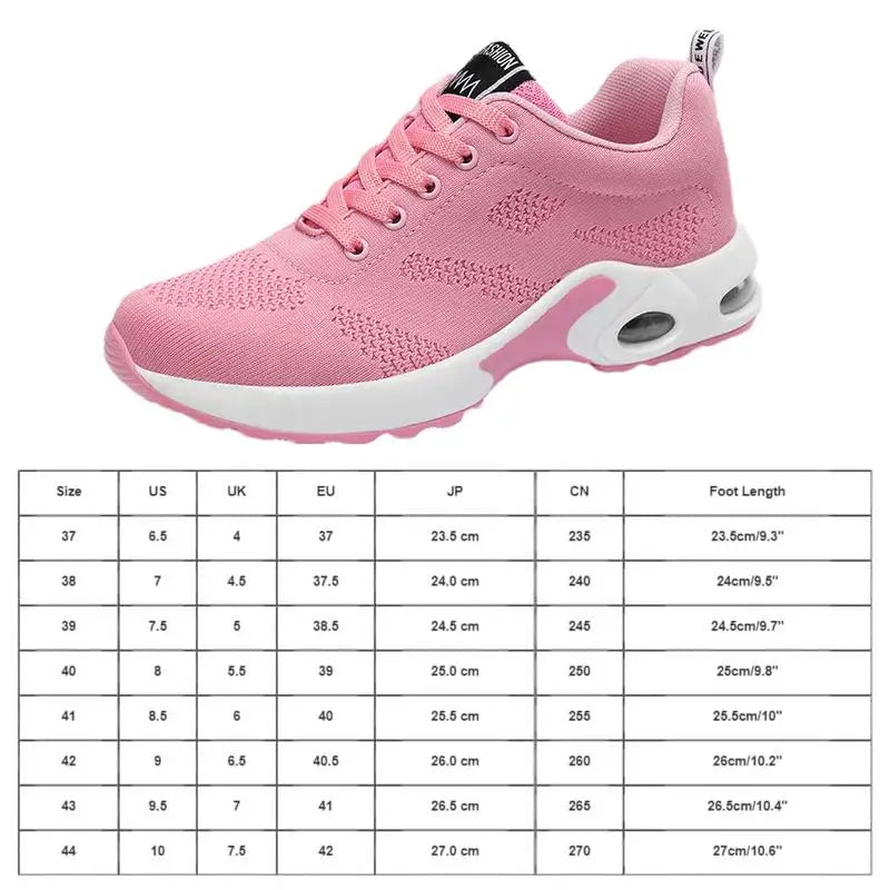 Women Breathable Sneakers Breathable Training Shoes Women Training Shoes Tennis Shoes Outdoor Sports Footwear Air Cushion