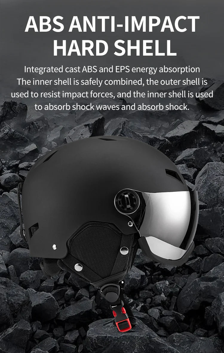 Eastinear's New Lightweight All-in-one Goggles Ski Helmet Men's and Women's Children's