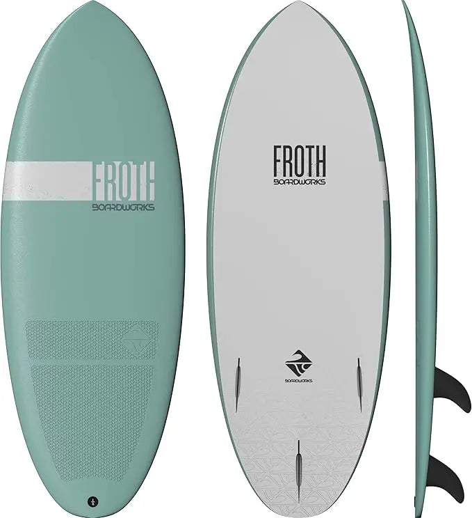 Boardworks Froth – Soft Top Wakesurf Board – 3 Colors - 5 Sizes from 5’ to 9’