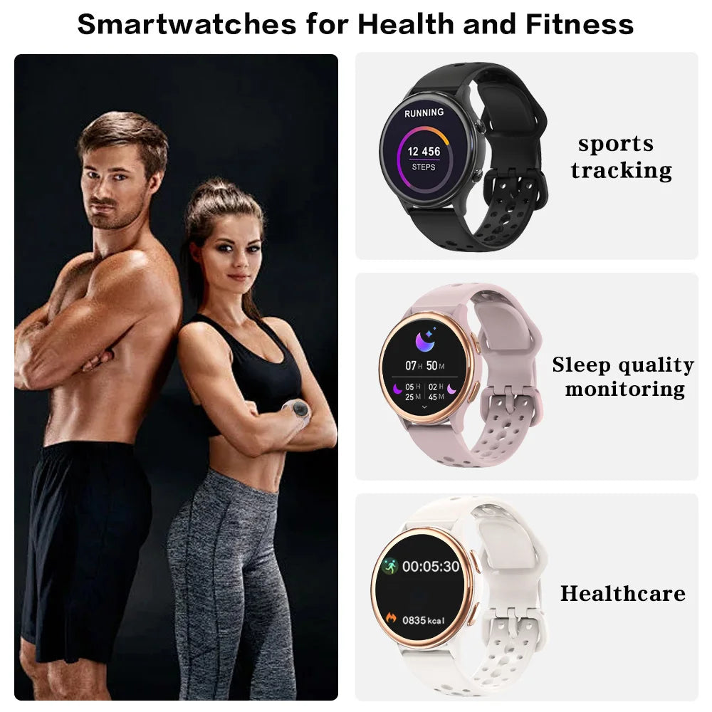 Smart Watches for Women, 1.27" Fitness Tracker Smartwatch for iPhone & Android, Activity T
