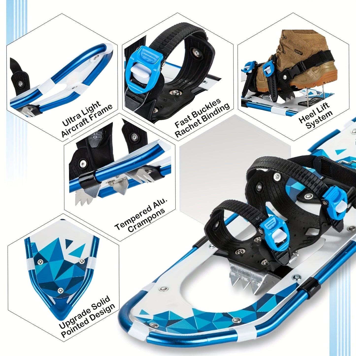 Versatile 4-in-1 Snowshoeing Kit for All Ages