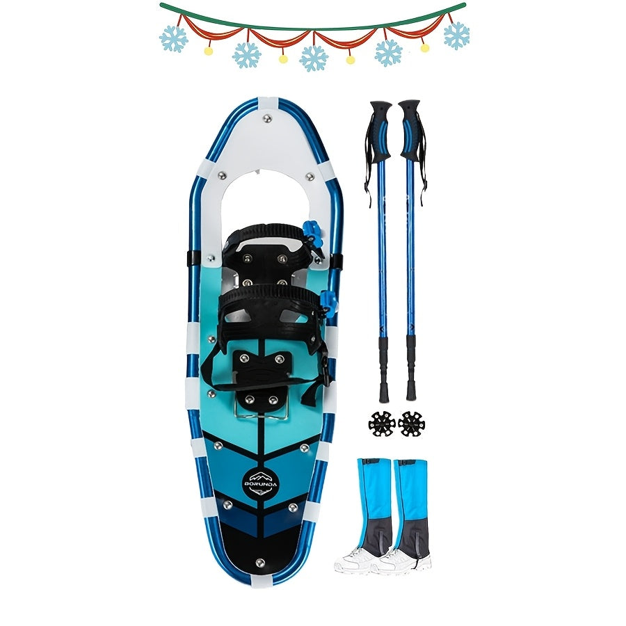 Versatile 4-in-1 Snowshoeing Kit for All Ages