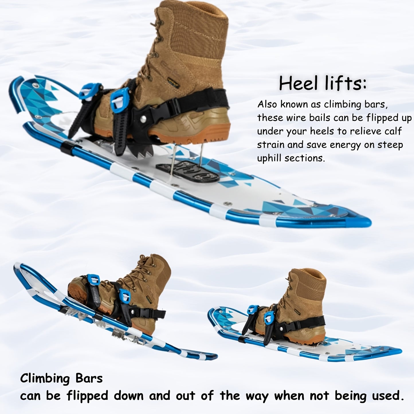 Versatile 4-in-1 Snowshoeing Kit for All Ages