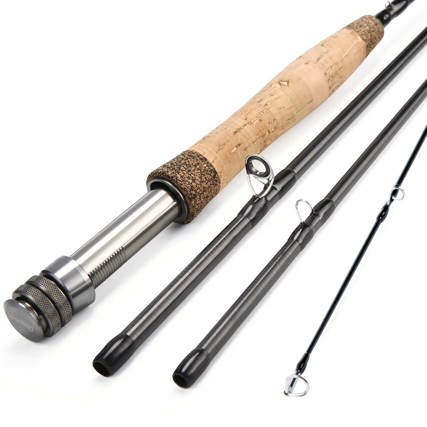 5/6WT Graphite Fly Fishing Rod - Ultra-Lightweight & Portable 4-Piece Design - Ideal Starter Kit for Anglers On-The-Go