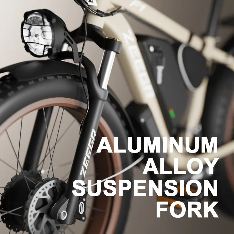 Zgeer F1 48v 2000w ebike full suspension power bicycle with ce 26 inch fat tire hidden dual battery