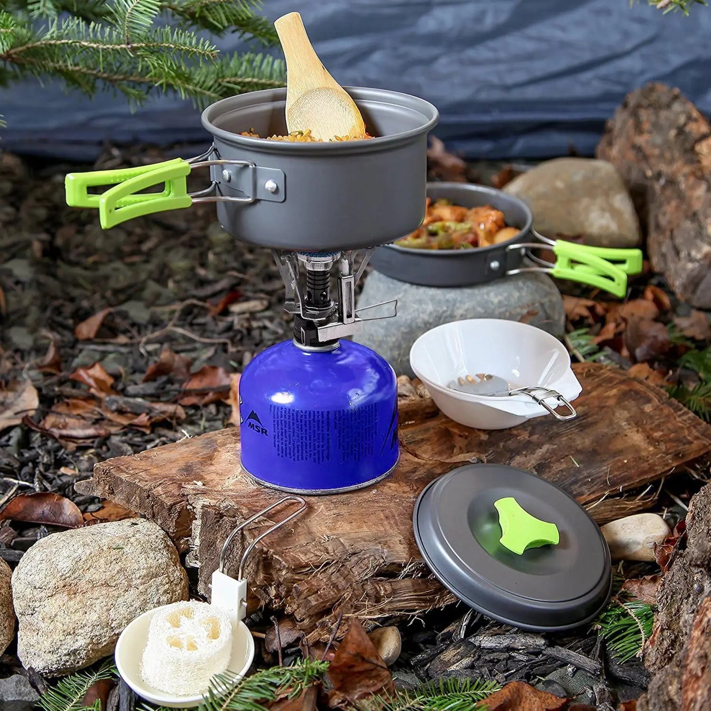 Camping Cookware Mess Kit for Backpacking Gear – Camping Cooking Set