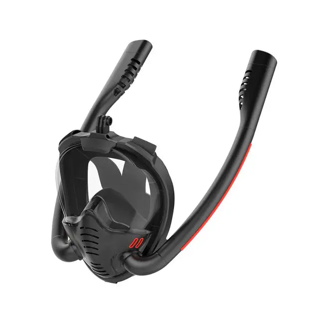 Adult Diving Mask Double Snorkel Anti-Fog Full Face Swimming Underwater Snorkeling Mask