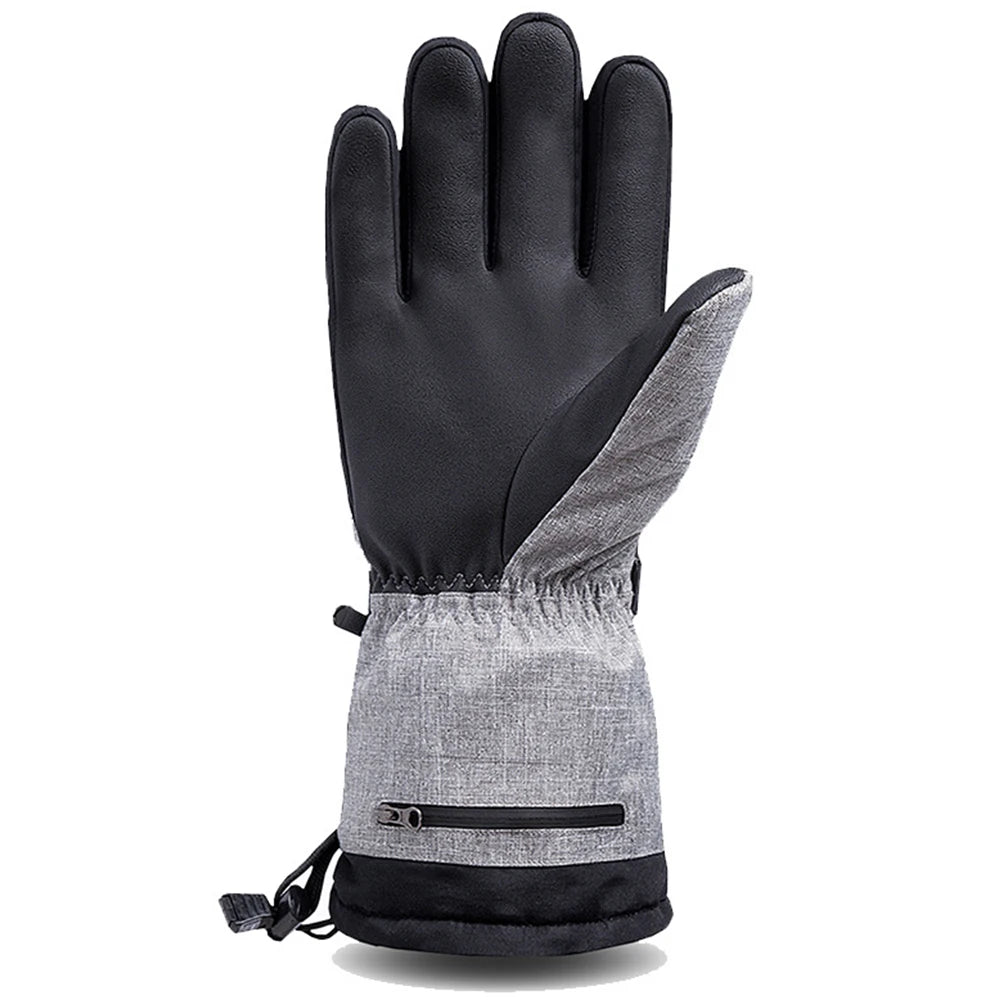 1Pair Heated Gloves Thermal Electric Hand Warmer 5000mAh Battery Waterproof Anti-Slip for Outdoor Climbing Hiking Skiing Cycling