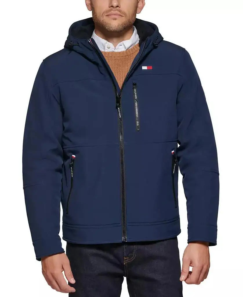 Tommy Hilfiger | Men's Sherpa-Lined Softshell Hooded Jacket