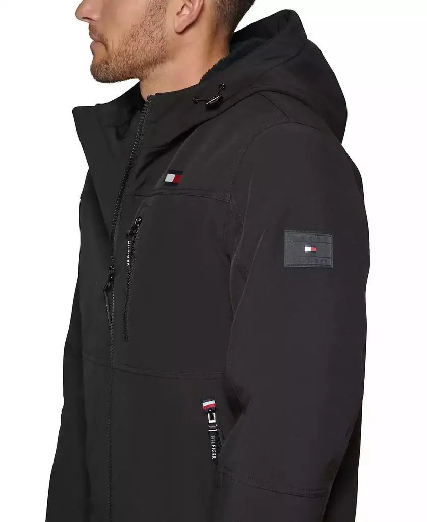Tommy Hilfiger | Men's Sherpa-Lined Softshell Hooded Jacket