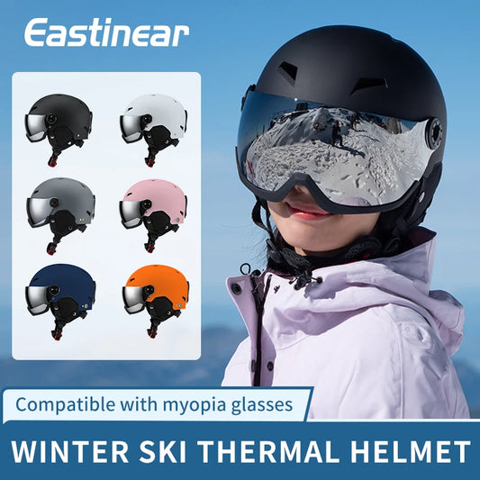 Eastinear's New Lightweight All-in-one Goggles Ski Helmet Men's and Women's Children's
