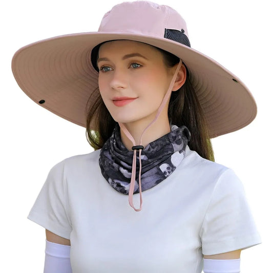 Wide Brim Sun Hat for Women UV Protection Ventilated Summer Hats for Fishing Hiking Garden Beach