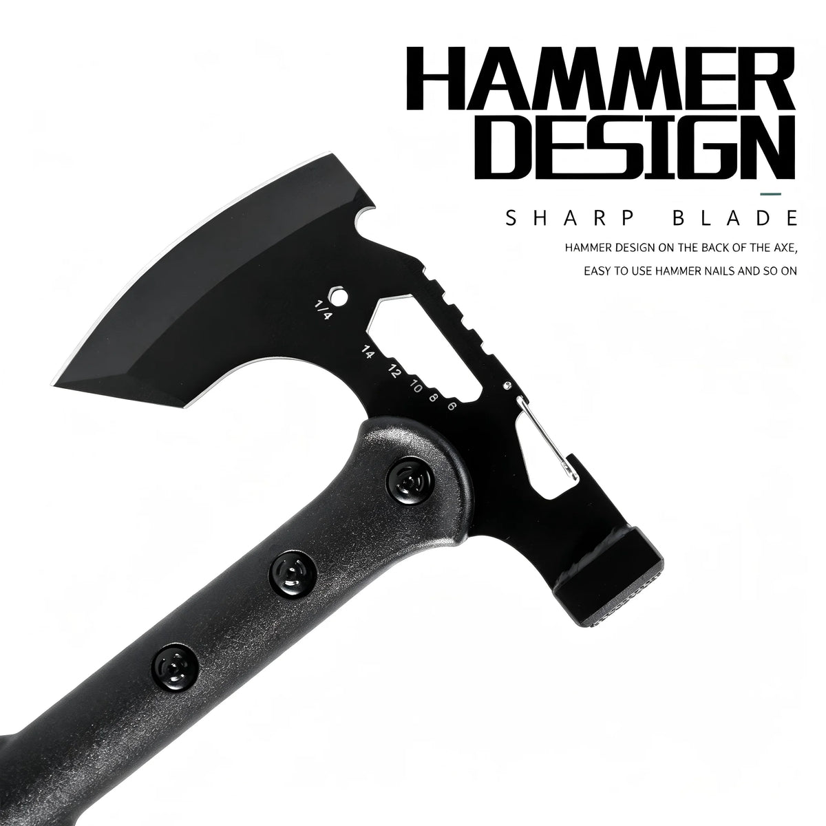 Multifunctional Camping Hatchet Non Slip Grooved Handle Portable Hand Axe With Protective Nylon Sheath Lightweight Outdoor Cutting Tool For Camping Firewood Cutting Hiking Backpacking Hobby Collection Gift