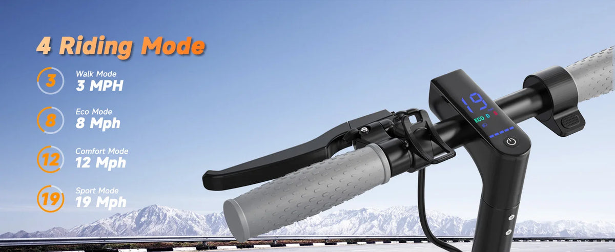 8.5'' Electric Scooter for Adults, Folding E Scooter with 350W Motor 19Mph Top Speed, Max 19-23 Miles Long Range Commuting Scooters with Dual Brakes System, APP Control