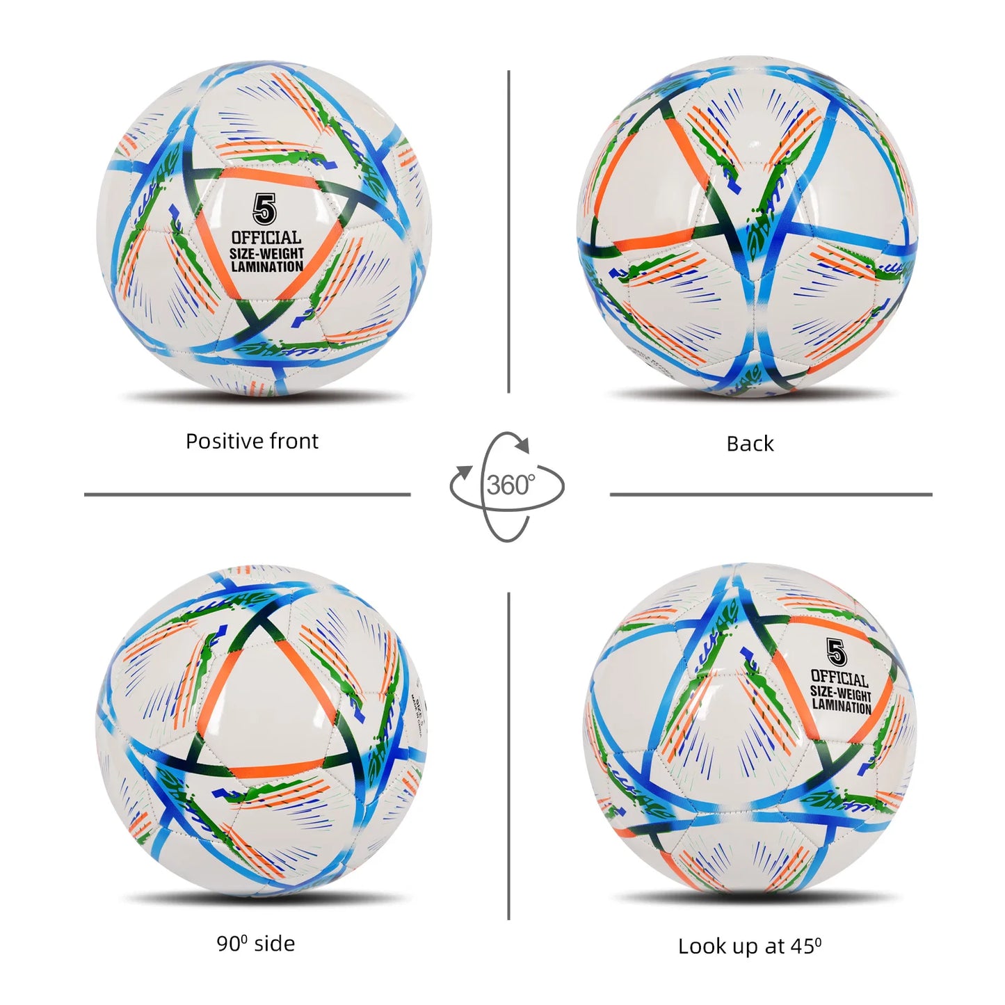Soccer Ball Size 5 Indoor Outdoor For Adult Youth And Kids Official Match Training Balls Durable Football White High Quality