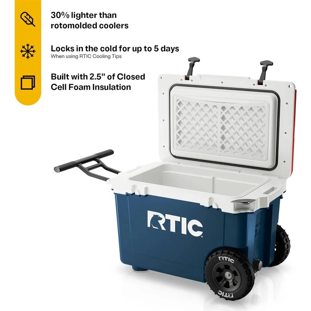 52 Quart Ultra-Light Wheeled Hard Cooler