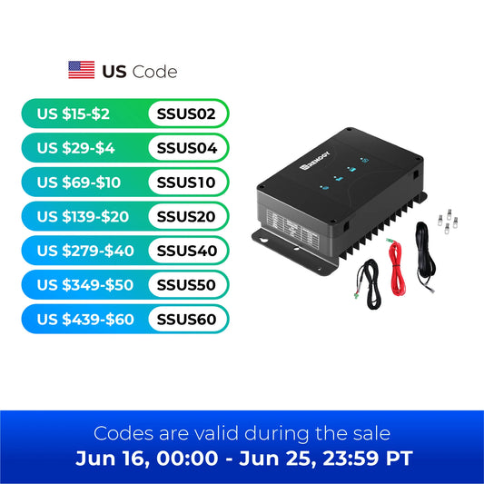 Renogy 50 Amp MPPT Charge Controller 12V MPPT Solar Charge Controller, Capable for Solar Panel and Alternator Power Input